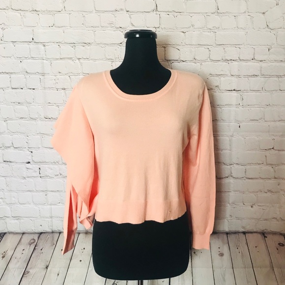 Zara Tops - NWT Zara peach crop sweater size medium